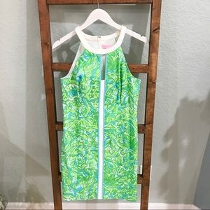 Lilly Pulitzer Pearl Shift Dress in Green Parrot